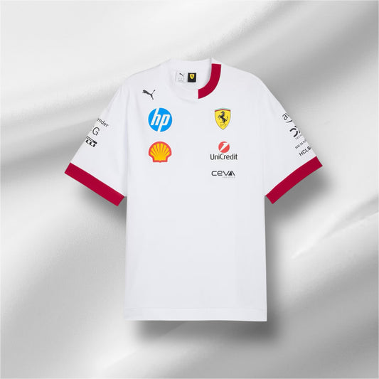 Scuderia Ferrari Team Shirt 2025 - Oversized Edition White