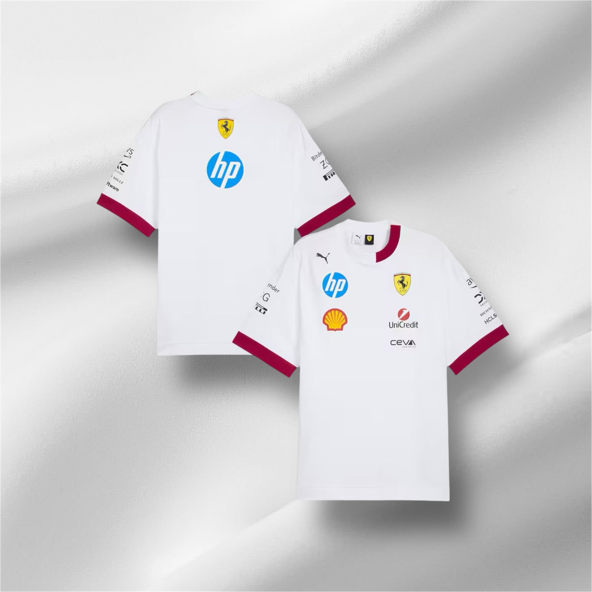 Scuderia Ferrari Team Shirt 2025 - Oversized Edition White