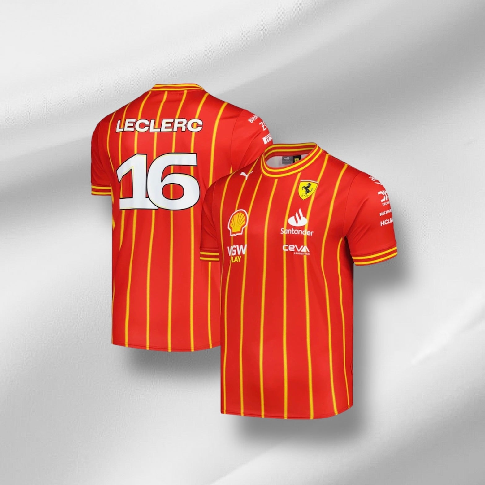 Scuderia Ferrari Charles Leclerc Shirt 2024 - Soccer Jersey Edition