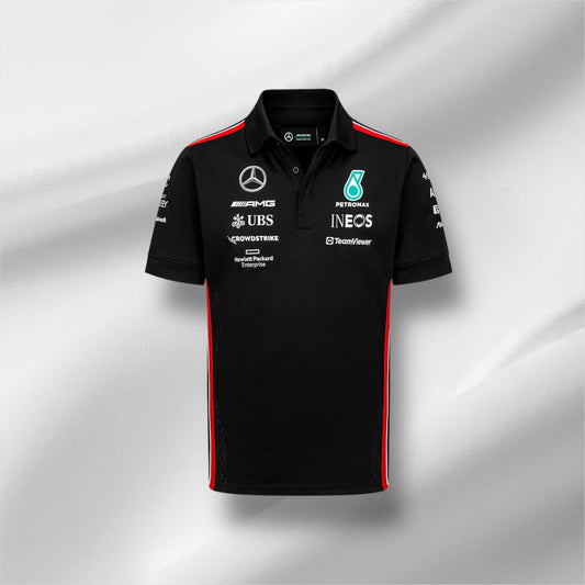 Mercedes Team Schwarzes Polo 2023