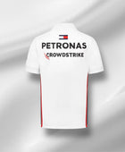 Weißes Poloshirt des Mercedes-Teams 2023