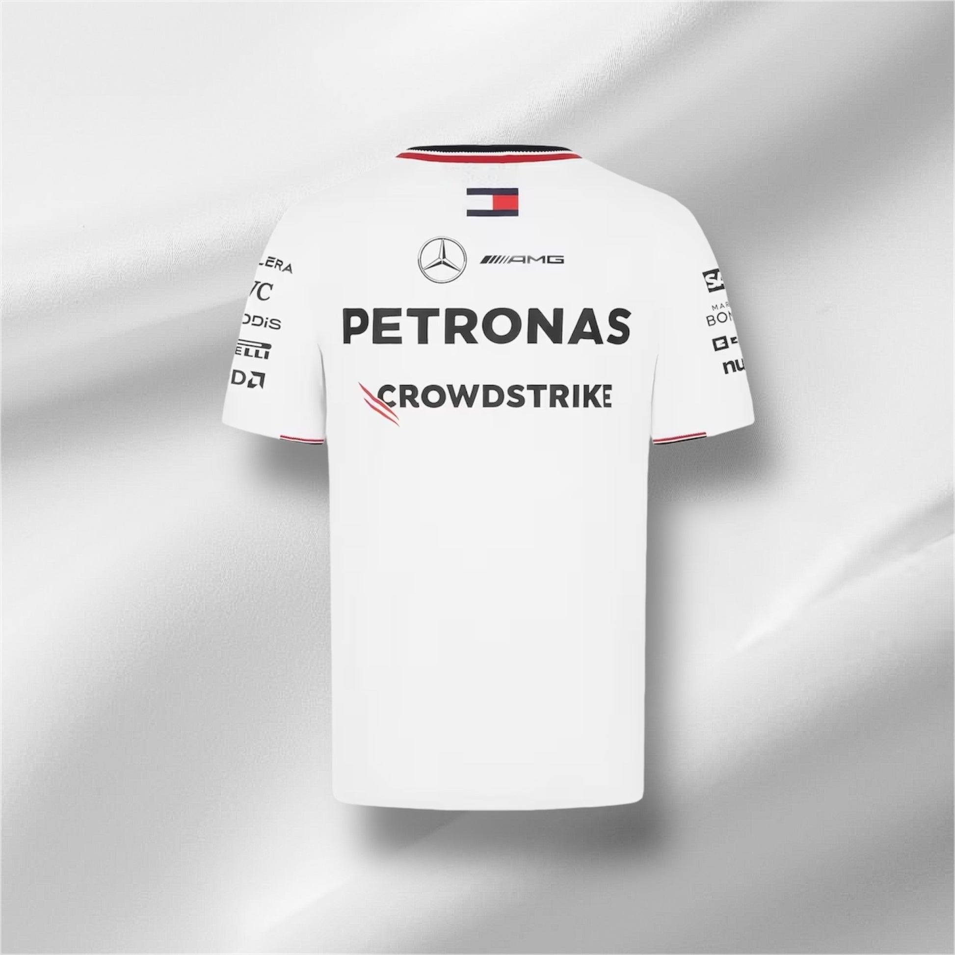 Weißes Mercedes-Team-Shirt 2024