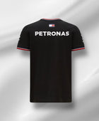 Schwarzes Mercedes-Team-Shirt 2021