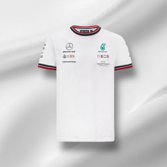 Weißes Mercedes-Team-Trikot 2021