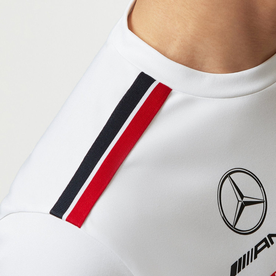 Maillot blanc de l'équipe Mercedes 2023