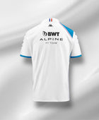 Weißes Poloshirt des Alpine-Teams 2023