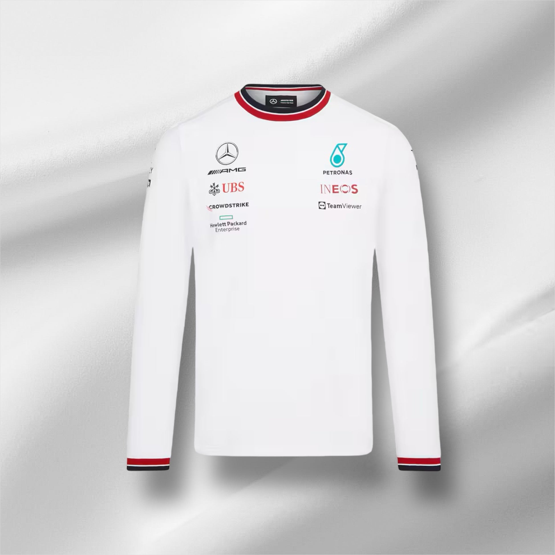 Mercedes Team Weißes Langarmshirt 2022