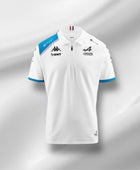 Weißes Poloshirt des Alpine-Teams 2023