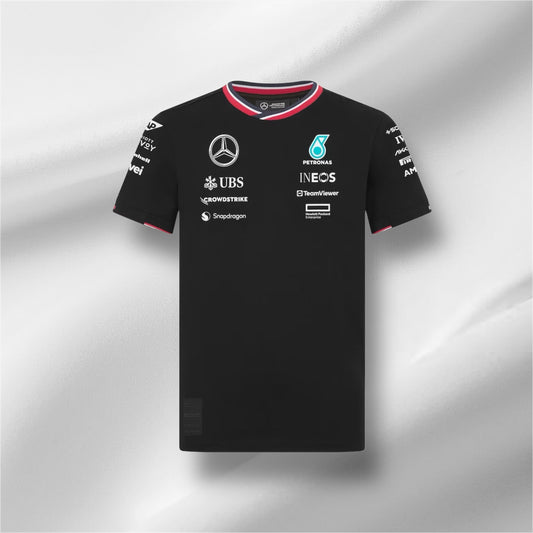 Mercedes Team Schwarzes Shirt 2024