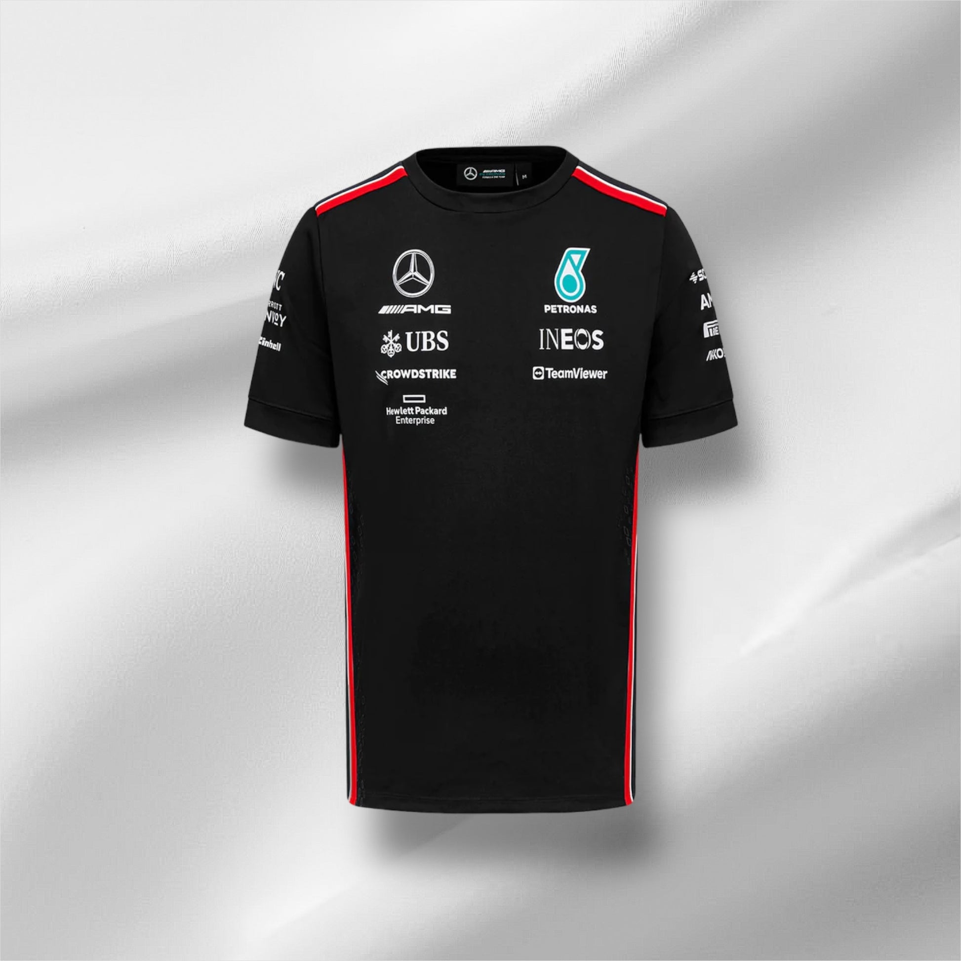 Mercedes Team Schwarzes Shirt 2023