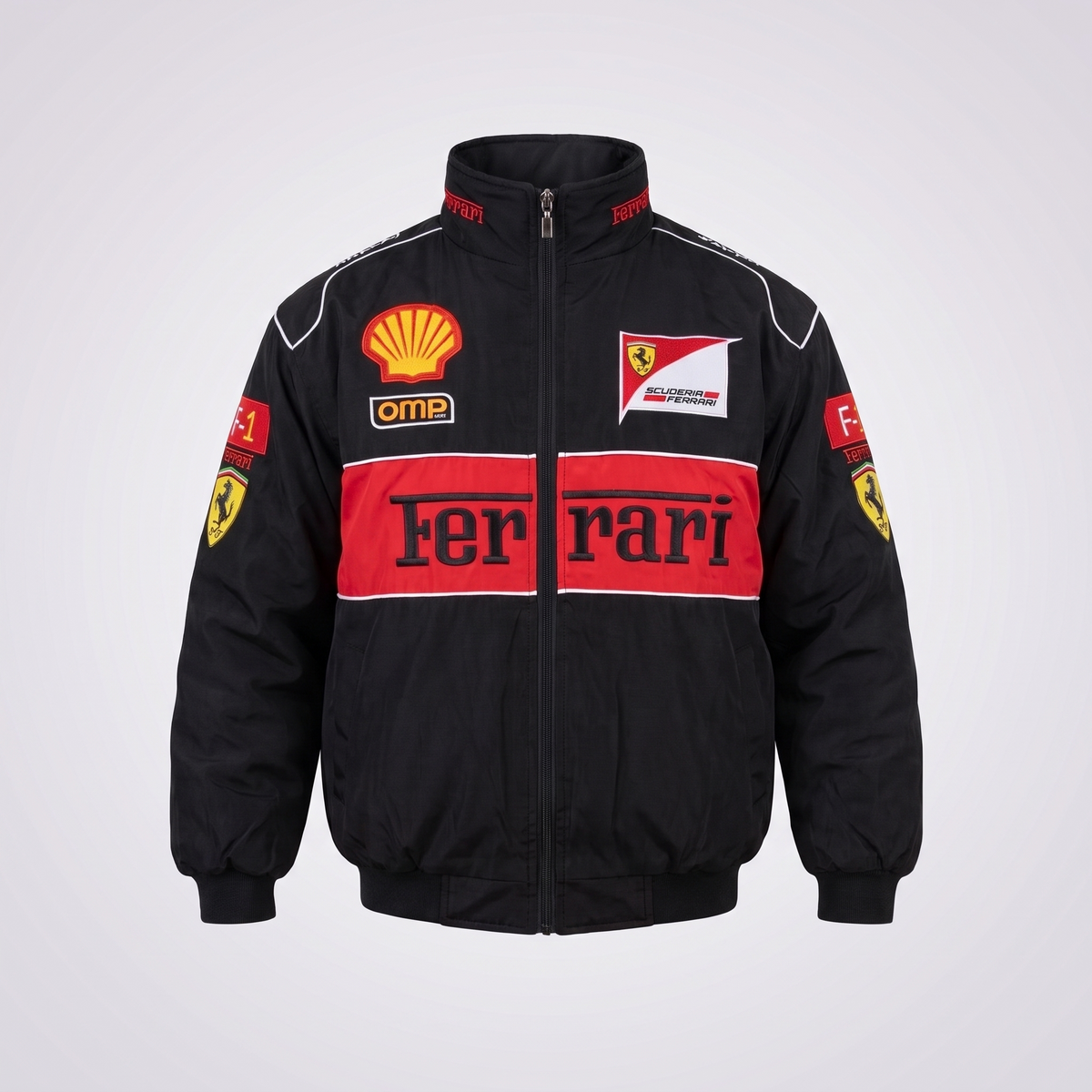 Ferrari Black Vintage Jacket - Front