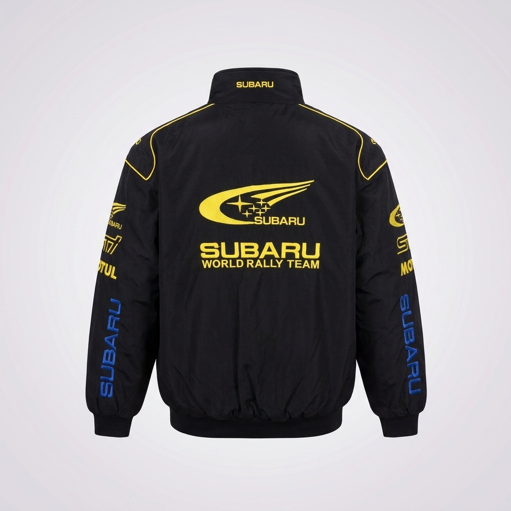Subaru Black Vintage Jacket - Back
