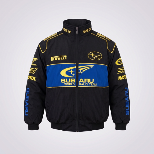 Subaru Black Vintage Jacket - Front