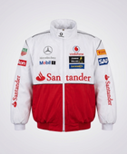 White Mercedes Vintage Racing Jacket V1 - Front